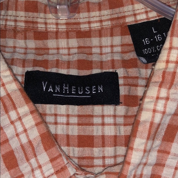 VanHeuson Mens Large Button Down Short Sleeve Tees - Picture 4 of 5